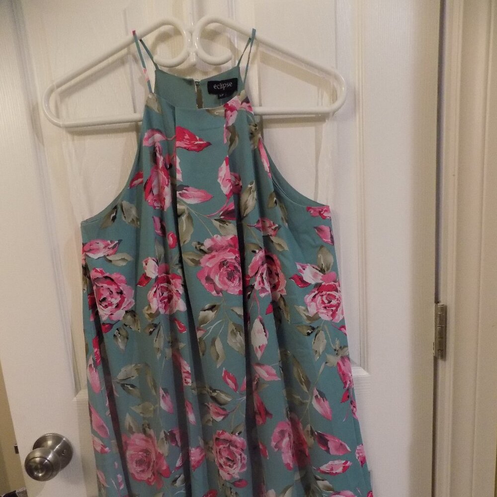 Eclipse Ladies Small Sleeveless Summer Dress Flowered